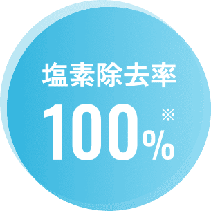 塩素除去率100%※